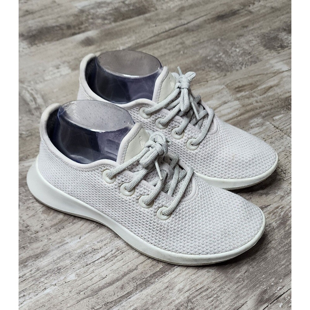 AllBirds Tree Runners TR Lace Up White Running Wool Sneakers Women's Size 7